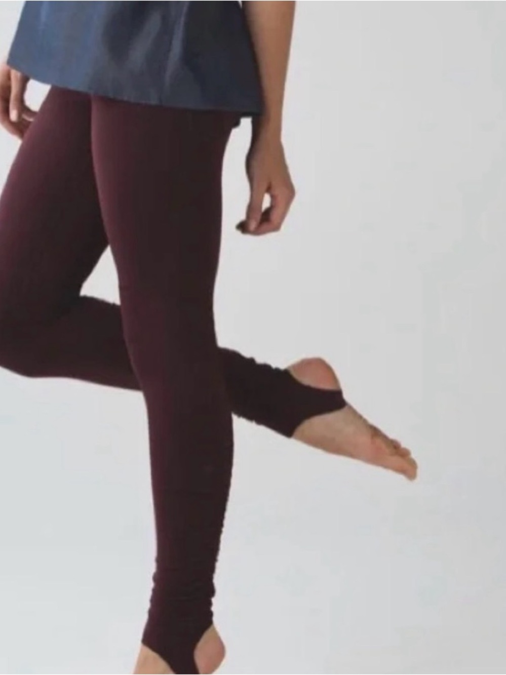 lululemon athletica Burgundy Stirrup Leggings